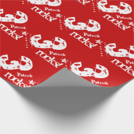 Papel De Regalo 3er niño Nacimiento Diagonal Diseño Grunge Estrell