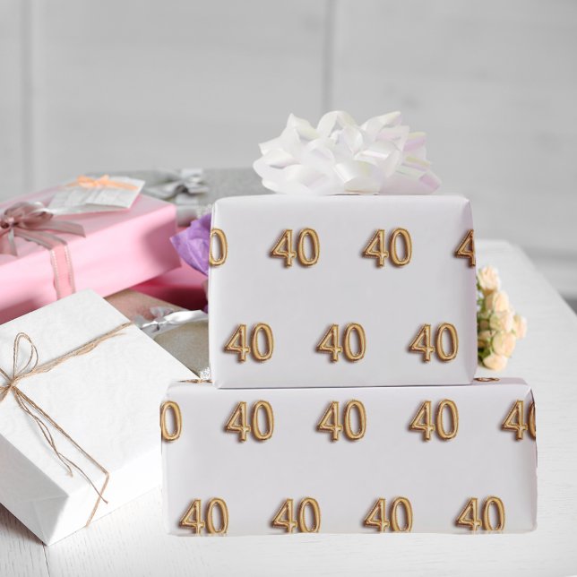 Papel De Regalo 40.º oro blanco (Subido por el creador)