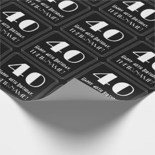 Papel De Regalo 40 Aniversario - Estilo Art Deco inspirado "40", N