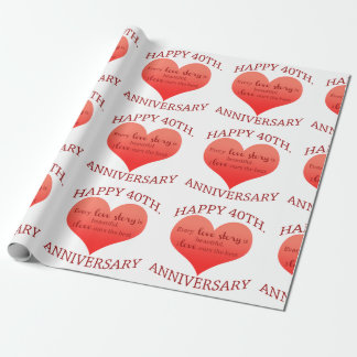 Papel De Regalo 40.o. Aniversario