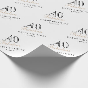 Papel De Regalo 40 y fabulosa mujer moderna cumpleaños 40