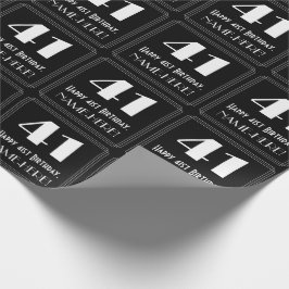 Papel De Regalo 41 Aniversario - Aspecto inspirado en el Art Deco 