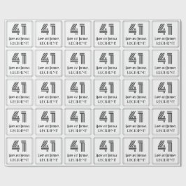 Papel De Regalo 41 Aniversario: Estilo inspirado en el Art Deco "4