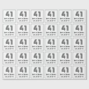 Papel De Regalo 41 Aniversario: Estilo inspirado en el Art Deco "4