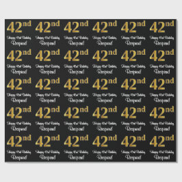 Papel De Regalo 42.º cumpleaños: elegante y lujoso look de Faux Go