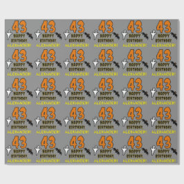 Papel De Regalo 43.ª Cumpleaños: Temática de Halloween espeluznant