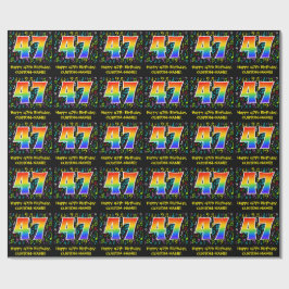 Papel De Regalo 47º cumpleaños: Símbolos de música colorida, arcoi