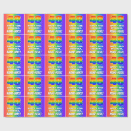 Papel De Regalo 48º cumpleaños: Colorido, divertido patrón arcoiri