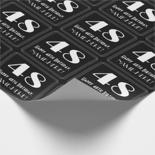 Papel De Regalo 48 Aniversario - Aspecto inspirado en el Art Deco 