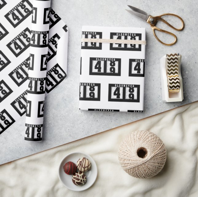 Papel De Regalo 49.º Odómetro de Cumpleaños (Artesanía)