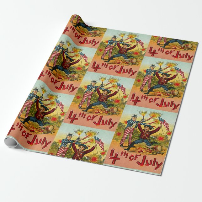 Papel De Regalo 4 de julio (Desenrollado)
