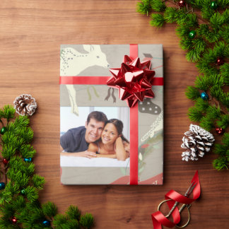 Papel De Regalo 4 Navidades de fotografía Forest Bunny Fox Deer Be