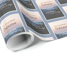 Papel De Regalo 5º Aniversario de Ordenación Felicidades