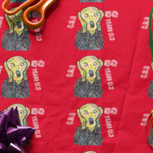 Papel De Regalo 50.ª fiesta de cumpleaños divertida El grito OMG W