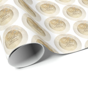 Papel De Regalo 50.º Boda Aniversario Perlas y encaje