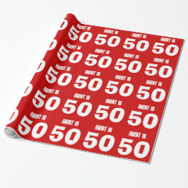 Papel De Regalo 50.º cumpleaños Personalizado de nombres personali