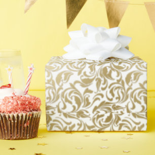 Papel De Regalo 50 y fabulosa fiesta de cumpleaños 50 Golden Swirl