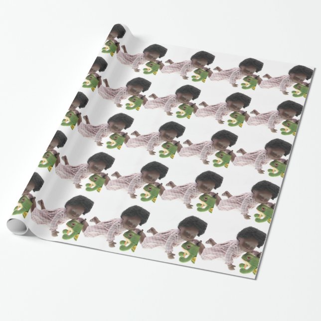 Papel De Regalo 519 Sasha Cara Black bebé (Desenrollado)