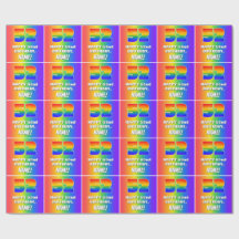 52º cumpleaños: Colorido, divertido patrón arcoiri