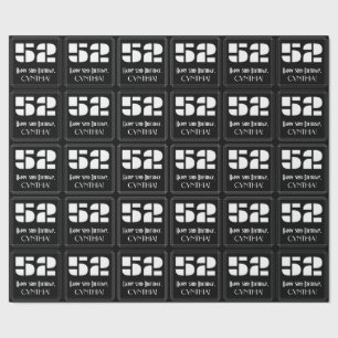 Papel De Regalo 52° cumpleaños: Aspecto inspirado en el Art Deco "