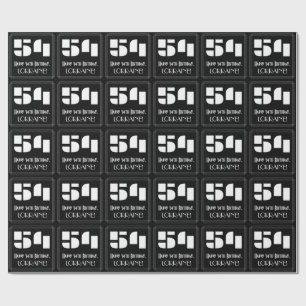 Papel De Regalo 54° cumpleaños: Aspecto inspirado en el Art Deco "