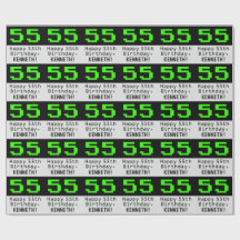 55º cumpleaños - Nerdy / Geeky Style "55" y nombre