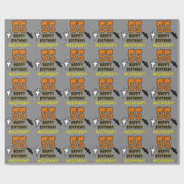 Papel De Regalo 55º cumpleaños: Temática de Halloween espeluznante