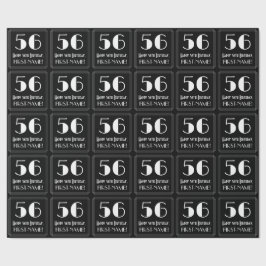 Papel De Regalo 56º cumpleaños - Aspecto inspirado en el Art Deco 