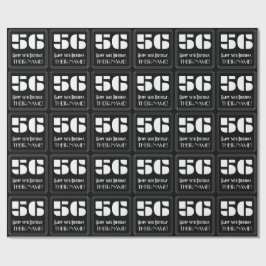 Papel De Regalo 56º cumpleaños: Aspecto inspirado en el Art Deco "