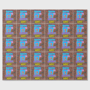 Papel De Regalo 57 Aniversario: Diversión, graffiti urbano inspira