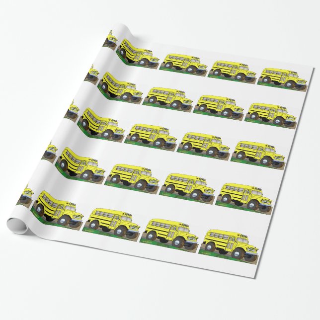 Papel De Regalo 57 Chevrolet del autobús escolar del camino 4X4 (Desenrollado)