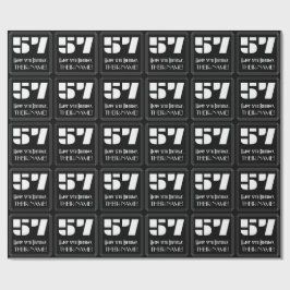 Papel De Regalo 57° cumpleaños: Aspecto inspirado en el Art Deco "