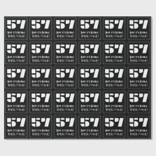 Papel De Regalo 57° cumpleaños: Aspecto inspirado en el Art Deco "