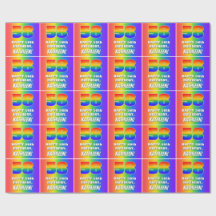 58º cumpleaños: Colorido, divertido patrón arcoiri