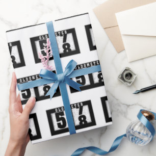 Papel De Regalo 58.º Odómetro de Cumpleaños