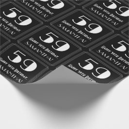 Papel De Regalo 59º cumpleaños - Aspecto inspirado en el Art Deco 