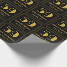 59 cumpleaños ~ Art Deco Inspirado Aspecto "59", n