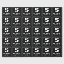 Papel De Regalo 5.º Cumpleaños: Aspecto inspirado en el Art Decó "