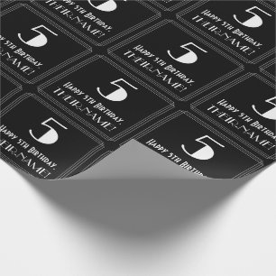 Papel De Regalo 5.º Cumpleaños - Aspecto inspirado en el Art Deco