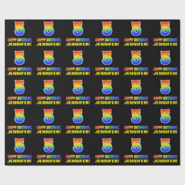 Papel De Regalo 5.º cumpleaños: audaz, divertido, simple, arcoiris