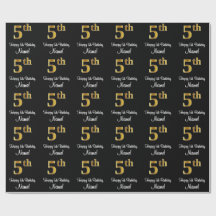 5.º Cumpleaños: Elegante y lujoso Faux Gold Look #