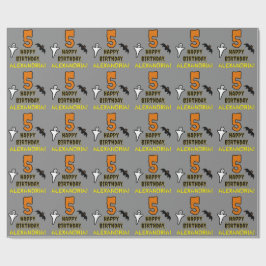 Papel De Regalo 5.º cumpleaños: Temática de Halloween espeluznante