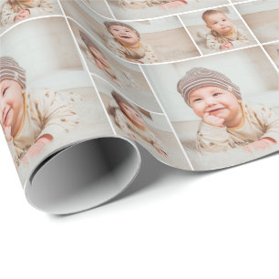 Papel De Regalo 5 Collage de Fotos Personalizado