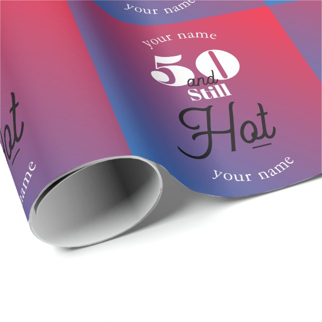 Papel De Regalo 5O y todavía caliente (Esquina del rollo)