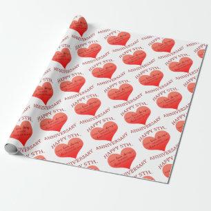 Papel De Regalo 5to. Aniversario