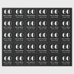 Papel De Regalo 60 Aniversario - Aspecto inspirado en el Art Deco