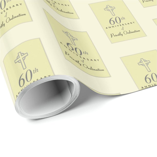 Papel De Regalo 60° Aniversario de la Cruz Grabado en relieve Sace (Esquina del rollo)