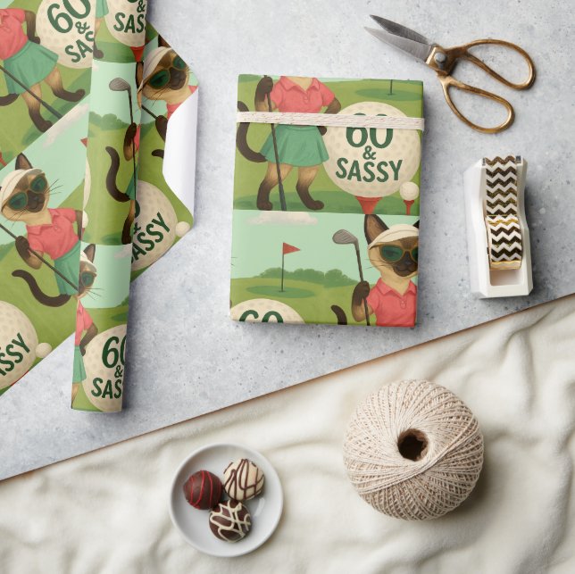 Papel De Regalo 60 Aniversario del Golf para Golfer (Artesanía)