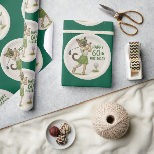 Papel De Regalo 60 Aniversario del Golf para Golfer