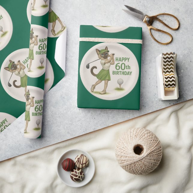 Papel De Regalo 60 Aniversario del Golf para Golfer (Artesanía)